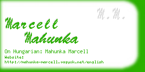 marcell mahunka business card